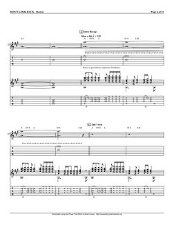 Boston - Don't Look Back Tab | PDF