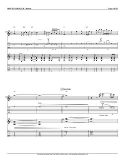 Boston - Don't Look Back Tab | PDF