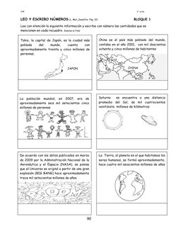 JPM 
 
6°  grado 
 
 
90 
 
 
LEO Y ESCRIBO NÚMEROS (L. Mat_Desafíos  Pág. 10)  
 
 
 
BLOQUE 1 
 
Lee con atención la siguie