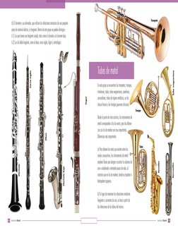 Trompa
Clarinete
Clarinete bajo
Fagot
Oboe
Trompeta
b) El clarinete y sus derivados, que utilizan las vibraciones mecánicas d
