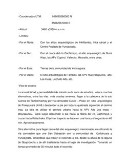 - Coordenadas UTM:               018085380000 N         
                                                8504238,5000 E 
- Al