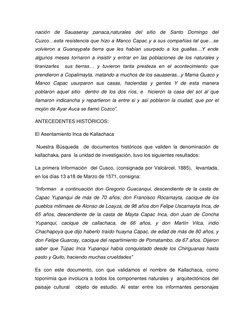 nación de Sauaseray panaca,naturales del sitio de Santo Domingo del 
Cuzco…esta resistencia que hizo a Manco Capac y a sus co