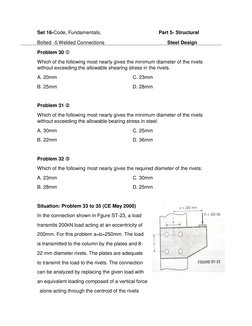 Set 16-Code, Fundamentals, 
 
 
 
 
 
 
Part 5- Structural  
Bolted ＆Welded Connections  
 
 
 
 
 
 
Steel Design 
Problem 3