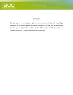 CONCLUSIÓN 
 
Este proyecto me ha servido para ampliar mis conocimientos en función a la metodología 
implantada