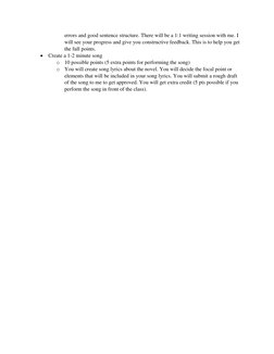 errors and good sentence structure. There will be a 1:1 writing session with me. I 
will see your progress and give you const