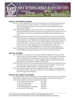 UAP DOCUMENT 402  ARCHITECT-OWNER CONTRACT FORM DECEMBER 1984 EDITION 
UNITED ARCHITECTS OF THE PHILIPPINES CULTURAL CEN