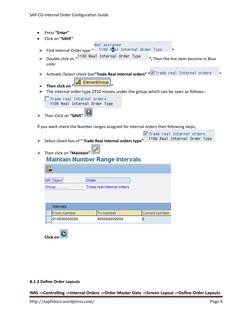 SAP Internal Order Configuration Guide | PDF | Debits And Credits | Cost