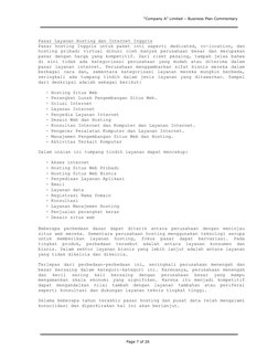 “Company A” Limited – Business Plan Commentary 
Page 7 of 26 
 
 
 
Pasar Layanan Hosting dan Internet Inggris 
Pasar hosting