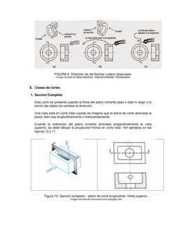 FIGURA 9. Dirección de las flechas y plano observado. 
Imagen tomada de Dibujo Mecánico - Ingeniería Asistida - Simulacio