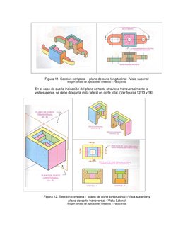 Figura 11. Sección completa -  plano de corte longitudinal –Vista superior  
Imagen tomada de Aplicaciones Creativas – Páez