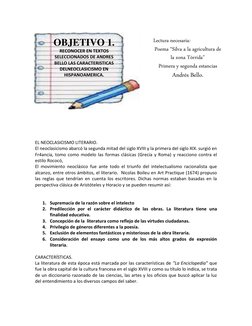 EL NEOCLASICISMO LITERARIO. 
El neoclasicismo abarcó la segunda mitad del siglo XVIII y la primera del siglo XIX. s