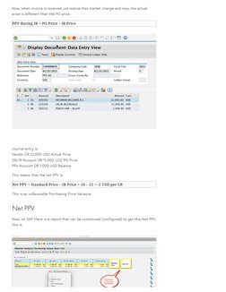 Understanding PPV in SAP Accounting | PDF | Business Economics | Computing