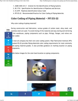 Pipe Color Code Standards Overview | PDF | Pipe (Fluid Conveyance ...