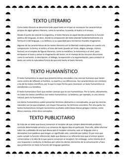 TEXTO LITERARIO 
Como texto literario se denomina todo aquel texto en el que se reconocen l