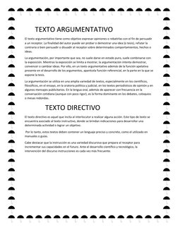 TEXTO ARGUMENTATIVO 
El texto argumentativo tiene como objetivo expresar opiniones o rebatirlas con el fin de