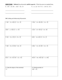 Classifying Polynomials Worksheet | PDF | Polynomial | Abstract Algebra