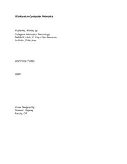 Worktext in Computer Networks 
 
 
Published / Printed by: 
College of Information Technology 
DMMMSU –MLUC, City of San