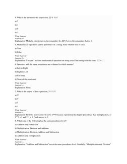 Python MCQs: Operators and Data Types | PDF | Data Type | Integer ...
