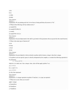 Python MCQs: Operators and Data Types | PDF | Data Type | Integer ...
