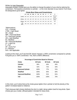 Shotgun Choke and Pattern Guide | PDF | Shotgun | Projectiles