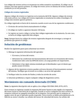 Los códigos de eventos activos se enumeran en orden numérico ascendente. El código con el
número más bajo aparece primero. El