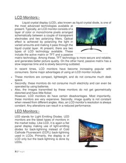Types of Computer Monitors Explained | PDF | Computer Monitor | Liquid ...