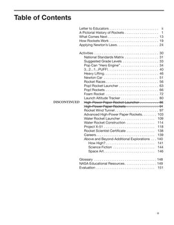 iii
Table of Contents
Letter to Educators. .  .  .  .  .  .  .  .  .  .  .  .  . . . . . . . . . . . . . .   ii
A Pictorial H