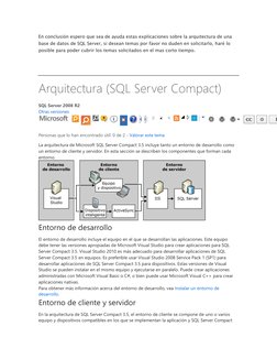 En conclusión espero que sea de ayuda estas explicaciones sobre la arquitectura de una 
base de datos de SQL Server, si desea