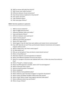 36. WAP to remove odd node from link list? 
37. WAP to your own malloc function? 
38. Difference between thread and process?