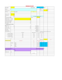 DESIGN OF SLAB
DATA INPUT
DATA OUTPUT
DATE
PROJECT
156 mm
BUILDING NAME
Depth Provided
165 mm
LEVEL (m)
SLAB MKD.
S1
short sp