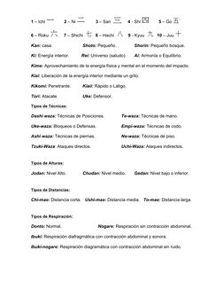 1 – Ichi 
       2 – Ni 
         3 – San 
     4 - Shi 
        5 – Go 
 
6 – Roku 
     7 – Shichi  
 8 – Hachi  
    9 - K