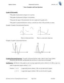 Algebra II Notes                                                 Polynomial Functions