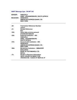 Mt300 Example SWIFT Payment Formats and Samples | PDF | Payments | Wire Transfer