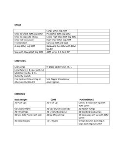 1500m Training Schedule: First 5 Weeks | PDF | Athletics | Racing