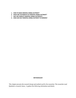 1.
HOW TO MAKE ORIENTAL HERBAL NUTRIENT?
2.
WHAT ARE THE BENEFITS OF ORIENTAL HERBAL NUTRIENT?
3.
WHY WE CONDUCT ORIENTAL HER