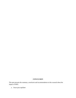 CONCLUSION
This part presents the summary, conclusion and recommendation in this research about the 
impact of OHN.
a.
Insect