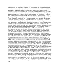 refrigerante de A/C, esporádico se abre 22,5 El interruptor de alta presión refrigerante de 
A/C, 120X se abre, * 22,5 ( véas