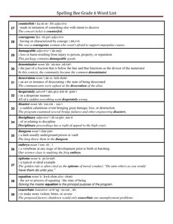 6th Grade Spelling Bee Word List | PDF | Kerosene | Adjective