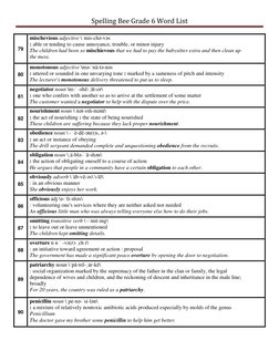 6th Grade Spelling Bee Word List | PDF | Kerosene | Adjective