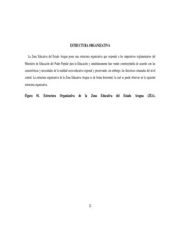 11 
 
 
ESTRUCTURA ORGANIZATIVA 
La Zona Educativa del Estado Aragua posee una estructura organizativa que responde a los i