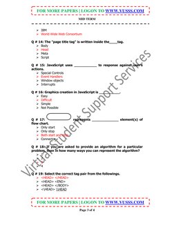MID TERM 
 
 
 
 
 
Page 3 of 4 
 
FOR MORE PAPERS | LOGON TO WWW.VUSSS.COM 
FOR MORE PAPERS | LOGON TO WWW.VUSSS.COM 
