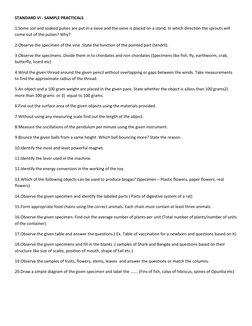 Class 6 Science Practical Samples | PDF
