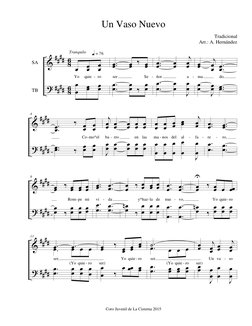 &
?
####
####
86
86
SA
TB
œ
œœ
œœ
Yo
quie
ro
œ
œ
œœ
œœ
Tranquilo
q = 76
..œœ
œœ ‰ œœ
ser
Se
..œœ
œœ ‰ œœ
..œœ
œœ
jœœ
ñor
a
..