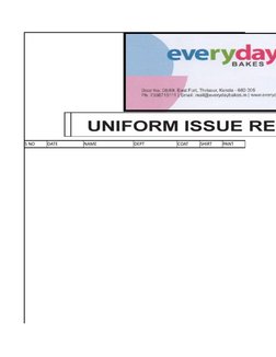 Uniform Issue Uniform Issue Register | PDF