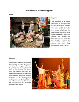Examples of Rural Dances in the Philippines | PDF