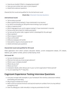 How do you handle if XPath is changing dynamically?
Have you ever written test cases in your projects?
Asked Some selenium qu