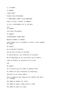 1- In K aba

In K abae

tik n o tel


chi il chi  chi chi al




u ch acha al tum n u dzay m ako ob





Dzok in