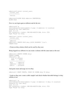 EnterpriseDB PostgreSQL Lab Exercises | PDF | Postgre Sql | Databases