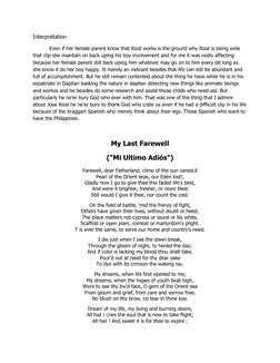 Interpretation 
Even if her female parent know that Rizal works is the ground why Rizal is being exile 
that clip she maintai