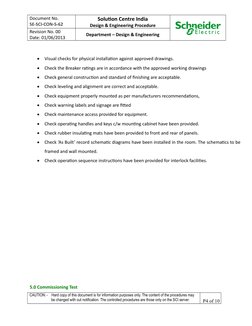 Document No.
SE-SCI-CON-S-62
Solution Centre India
Design & Engineering Procedure
Revision No. 00
Date: 01/06/2013 
Departmen
